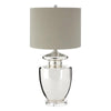 Lena Glass Urn Shaped Table Lamp With Fabric Shade-Niro Home-nirohome