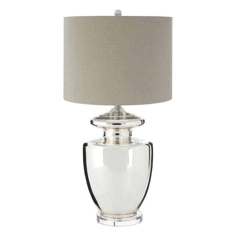 Lena Glass Urn Shaped Table Lamp With Fabric Shade-Niro Home-nirohome