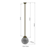 Luanda Pendant Light Opal Glass Globe-Mullan Lighting-Antique Brass-nirohome