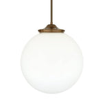 Luanda Pendant Light Opal Glass Globe-Mullan Lighting-Antique Brass-nirohome