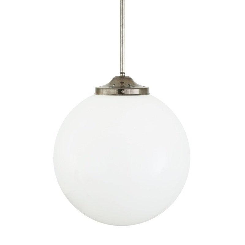 Luanda Pendant Light Opal Glass Globe-Mullan Lighting-Antique Silver-nirohome