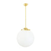 Luanda Pendant Light Opal Glass Globe-Mullan Lighting-Polished Brass-nirohome