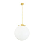 Luanda Pendant Light Opal Glass Globe-Mullan Lighting-Polished Brass-nirohome