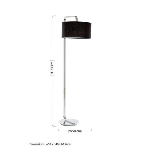 Lustra Curved Chrome Floor Lamp