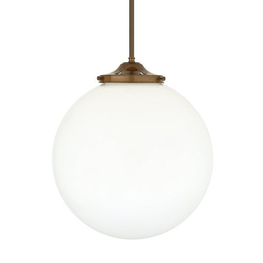 Mullan Lighting Luanda Pendant Light Opal Glass Globe