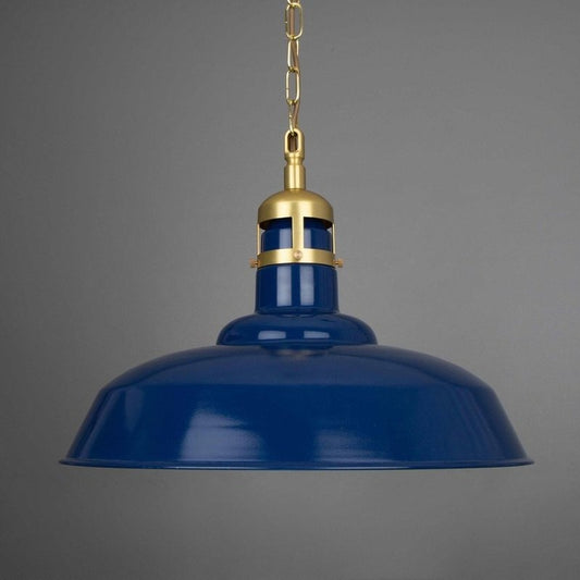 Mullan Lighting Large Matlock Pendant Light Vintage Factory Brass