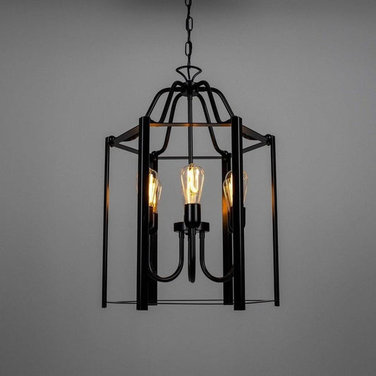 Mullan Lighting Portroe Indoor Hanging Pendant Lantern - 4-6 Light