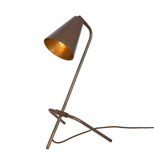 Astana Industrial Adjustable Brass Table Lamp