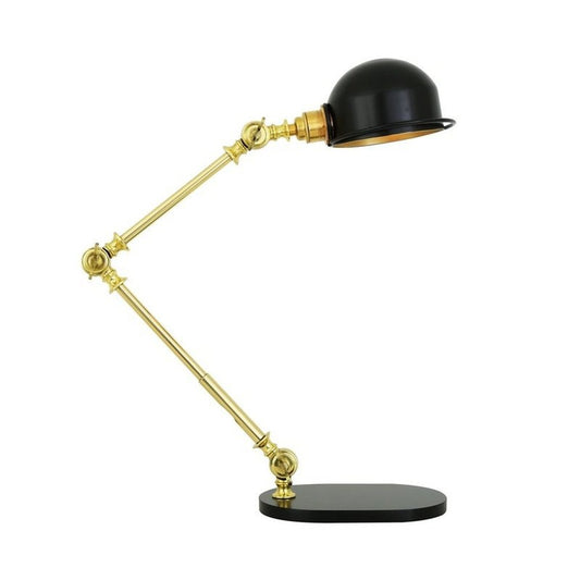 Mullan Lighting Puhos Adjustable Arm Brass Desk Lamp