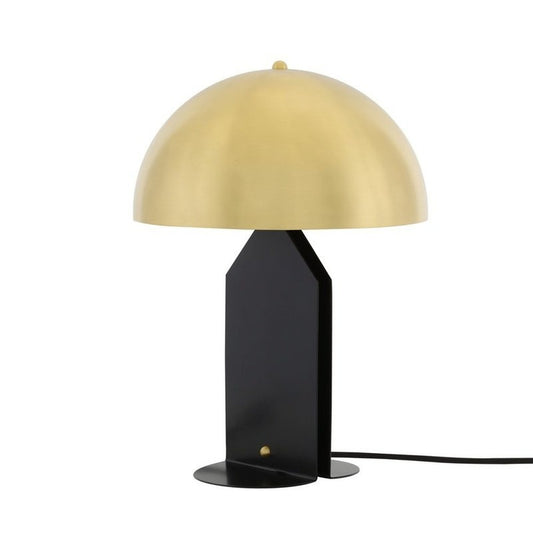 Mullan Lighting Pencil Brass Dome Table Lamp On Metal Stand