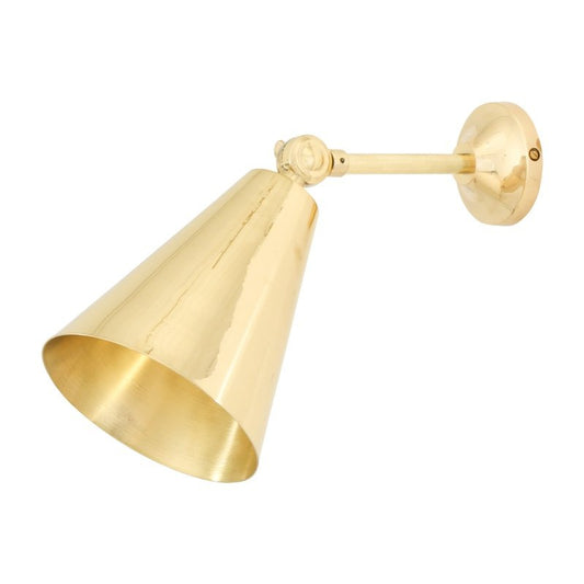 Mullan Lighting Moya Adjustable Brass Cone Wall Light