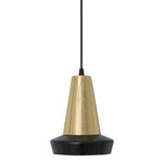 Malabo Industrial Pendant Light 16cm-Mullan Lighting-Matt Black & Polished Brass-100cm-nirohome