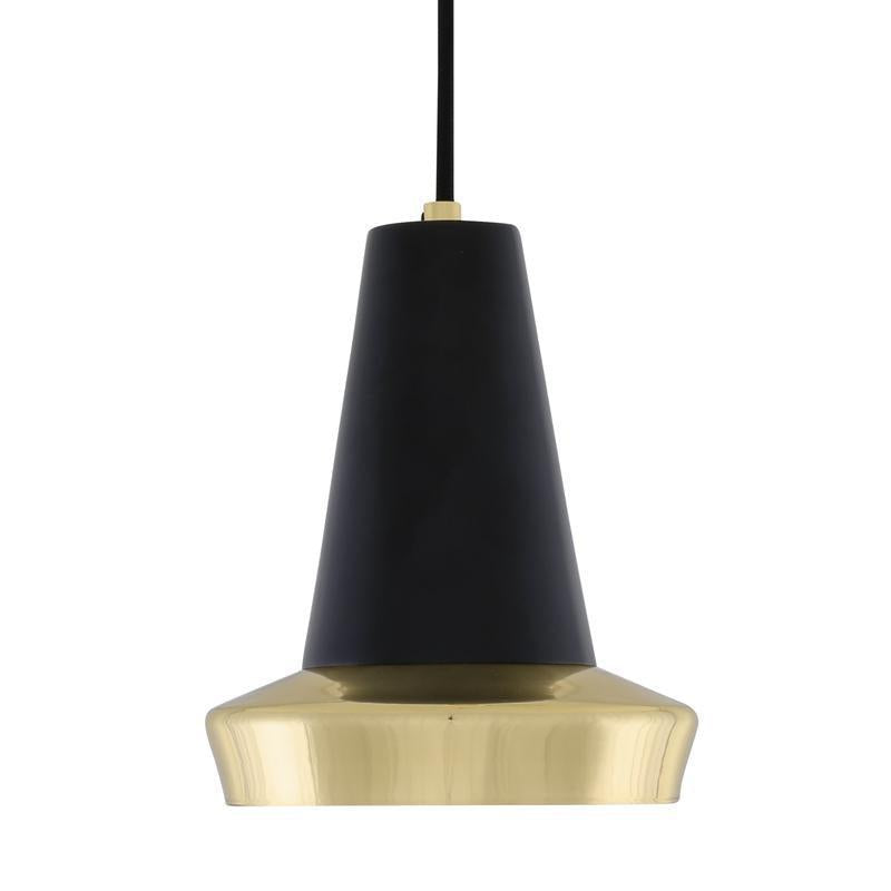 Malabo Industrial Pendant Light 16cm-Mullan Lighting-Polished Brass & Matt Black-100cm-nirohome