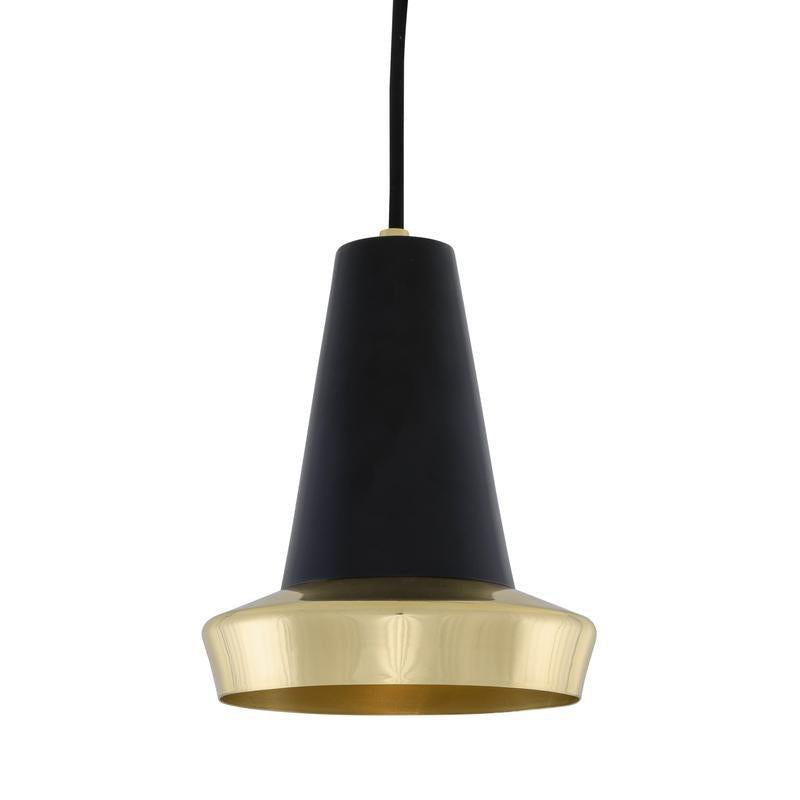 Malabo Industrial Pendant Light 16cm-Mullan Lighting-Polished Brass & Matt Black-100cm-nirohome