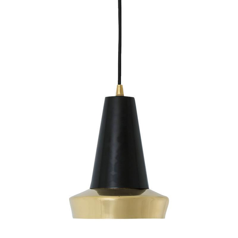 Malabo Industrial Pendant Light 16cm-Mullan Lighting-Polished Brass & Matt Black-100cm-nirohome