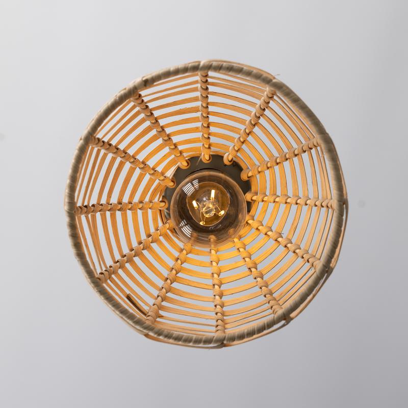 Malta Small Rattan Pendant Light 15cm-Mullan Lighting-Antique Brass-100cm-nirohome