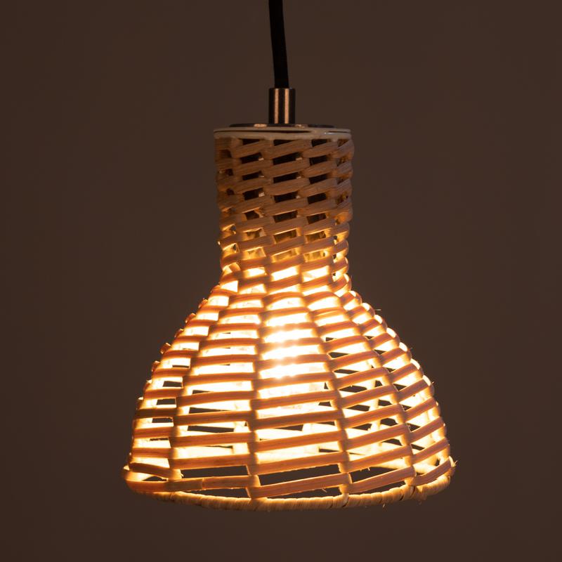 Malta Small Rattan Pendant Light 15cm-Mullan Lighting-Antique Brass-100cm-nirohome