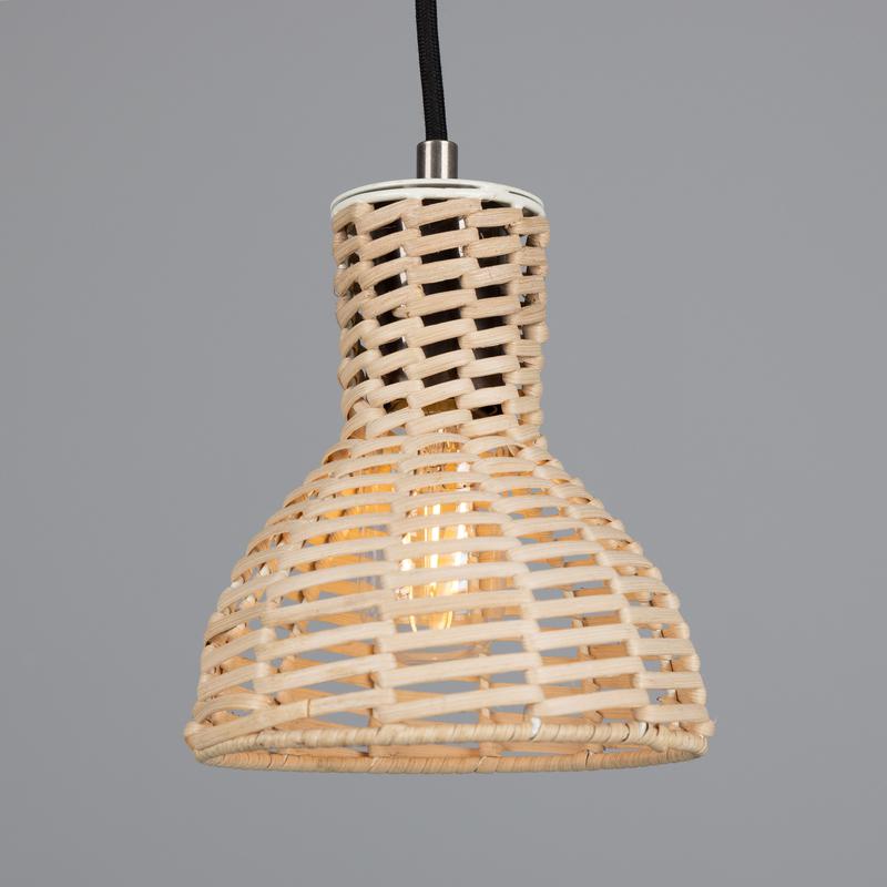 Malta Small Rattan Pendant Light 15cm-Mullan Lighting-Antique Brass-100cm-nirohome