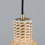 Malta Small Rattan Pendant Light 15cm-Mullan Lighting-Satin Brass-100cm-nirohome