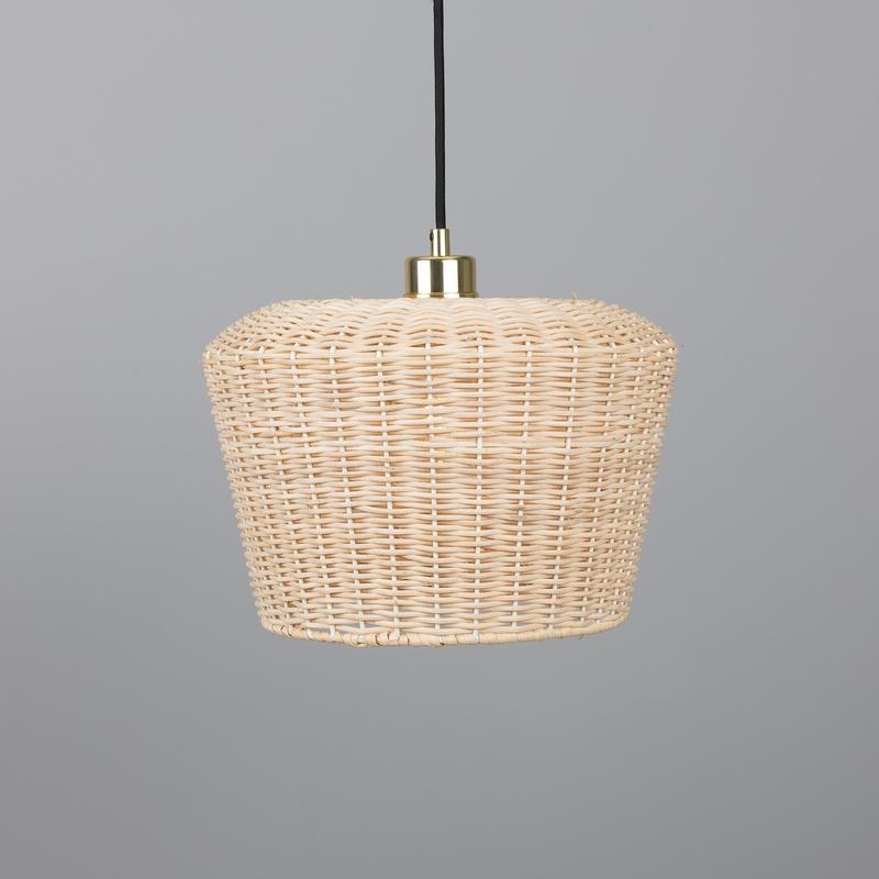 Manila Large Rattan Pendant Light 30cm-Mullan Lighting-Polished Brass-nirohome