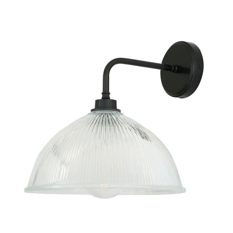 Maris Prismatic Glass Bathroom Wall Light IP65-Mullan Lighting-Powder Coated Matt Black-nirohome