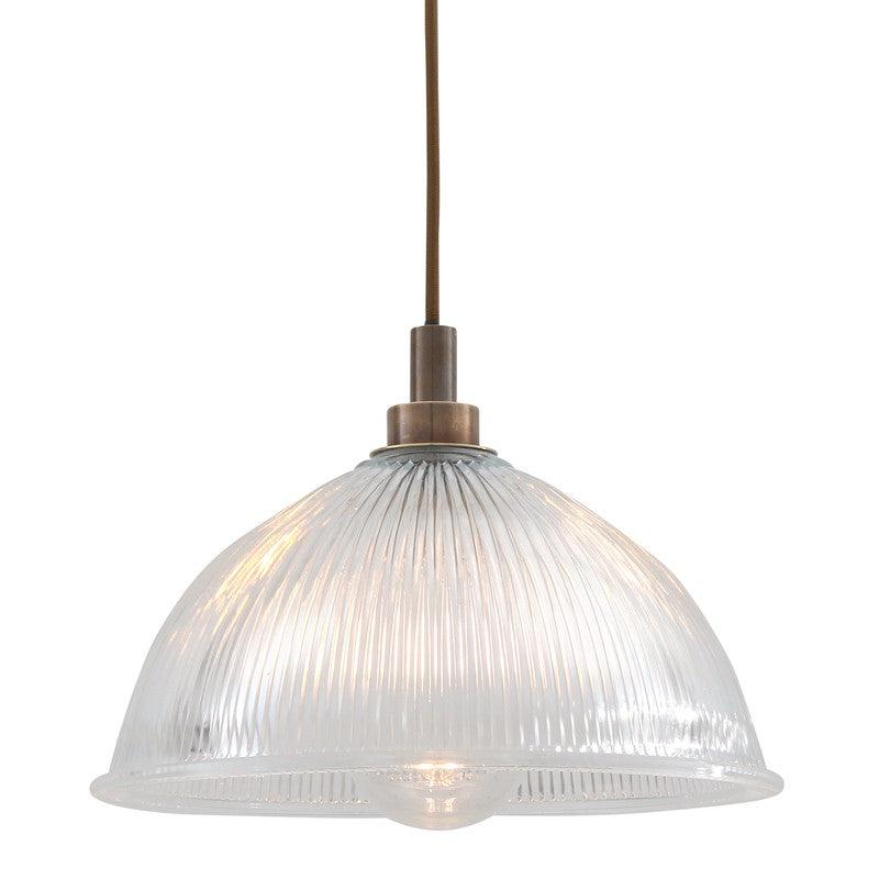 Maris Prismatic Glass Pendant Light IP65-Mullan Lighting-Antique Brass-100cm-nirohome