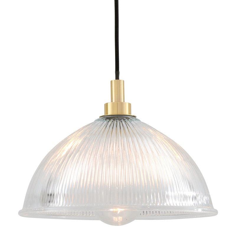 Maris Prismatic Glass Pendant Light IP65-Mullan Lighting-Natural Brass-100cm-nirohome