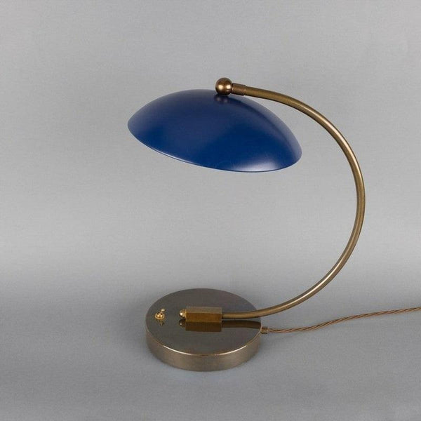 Marrakesh Art Deco Table Lamp With a Rounded Brass Arm