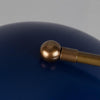 Marrakesh Art Deco Table Lamp With a Rounded Brass Arm-Mullan Lighting-Antique Brass & Powder Coated Sapphire Blue-nirohome