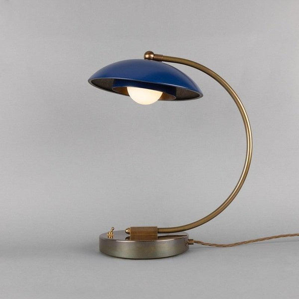 Marrakesh Art Deco Table Lamp With a Rounded Brass Arm