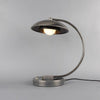 Marrakesh Art Deco Table Lamp With a Rounded Brass Arm-Mullan Lighting-Antique Silver-nirohome