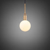 Medium Forked Pendant With Opal Glass Globe-Buster + Punch-Brass-nirohome