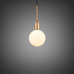 Medium Forked Pendant With Opal Glass Globe-Buster + Punch-Brass-nirohome