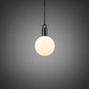 Medium Forked Pendant With Opal Glass Globe-Buster + Punch-Gun Metal-nirohome