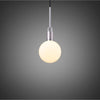 Medium Forked Pendant With Opal Glass Globe-Buster + Punch-Steel-nirohome