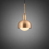 Medium Forked Pendant With Shade And Opal Glass Globe-Buster + Punch-Brass-nirohome