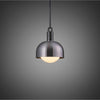 Medium Forked Pendant With Shade And Opal Glass Globe-Buster + Punch-Gun Metal-nirohome