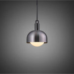 Medium Forked Pendant With Shade And Opal Glass Globe-Buster + Punch-Gun Metal-nirohome