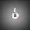 Medium Forked Pendant With Shade And Opal Glass Globe-Buster + Punch-Steel-nirohome