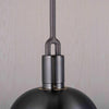 Medium Forked Pendant With Shade And Smoked Glass Globe-Buster + Punch-Brass-nirohome