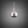 Medium Forked Pendant With Shade And Smoked Glass Globe-Buster + Punch-Steel-nirohome