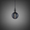 Medium Forked Pendant with Smoked Glass Globe-Buster + Punch-Gun Metal-nirohome