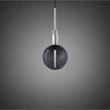 Medium Forked Pendant with Smoked Glass Globe-Buster + Punch-Steel-nirohome