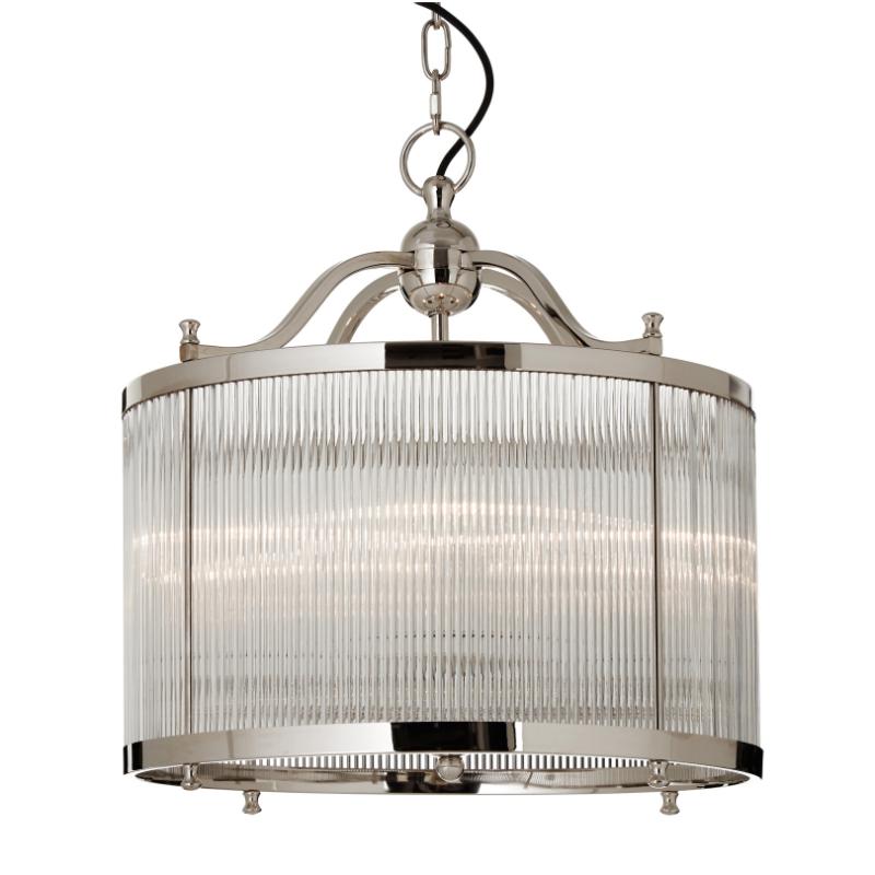 Melba Townhouse Glass Nickel Pendant-Wrenford & Co.-nirohome