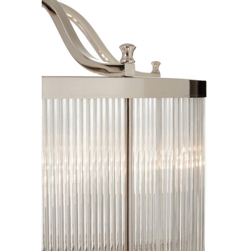 Melba Townhouse Glass Nickel Pendant-Wrenford & Co.-nirohome
