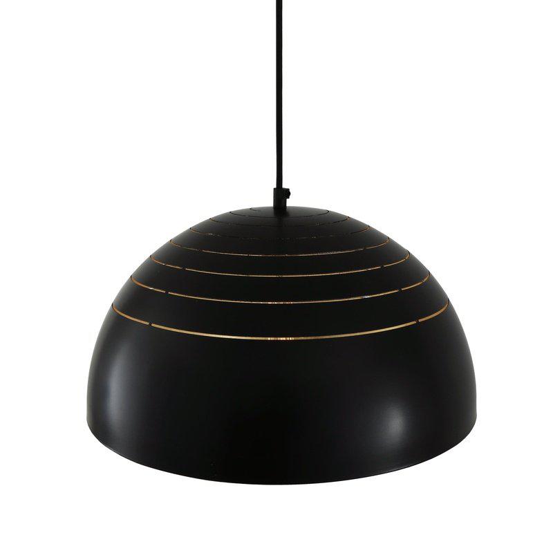 Midas Pendant Light With Black Dome & Gold Leaf-Mullan Lighting-100cm-nirohome