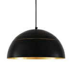 Midas Pendant Light With Black Dome & Gold Leaf-Mullan Lighting-100cm-nirohome