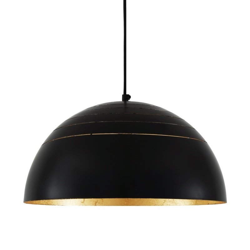 Midas Pendant Light With Black Dome & Gold Leaf-Mullan Lighting-100cm-nirohome