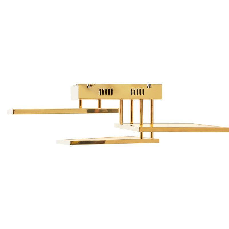 Montes 3 Square Gold Abstract Ceiling Light-Wrenford & Co.-nirohome