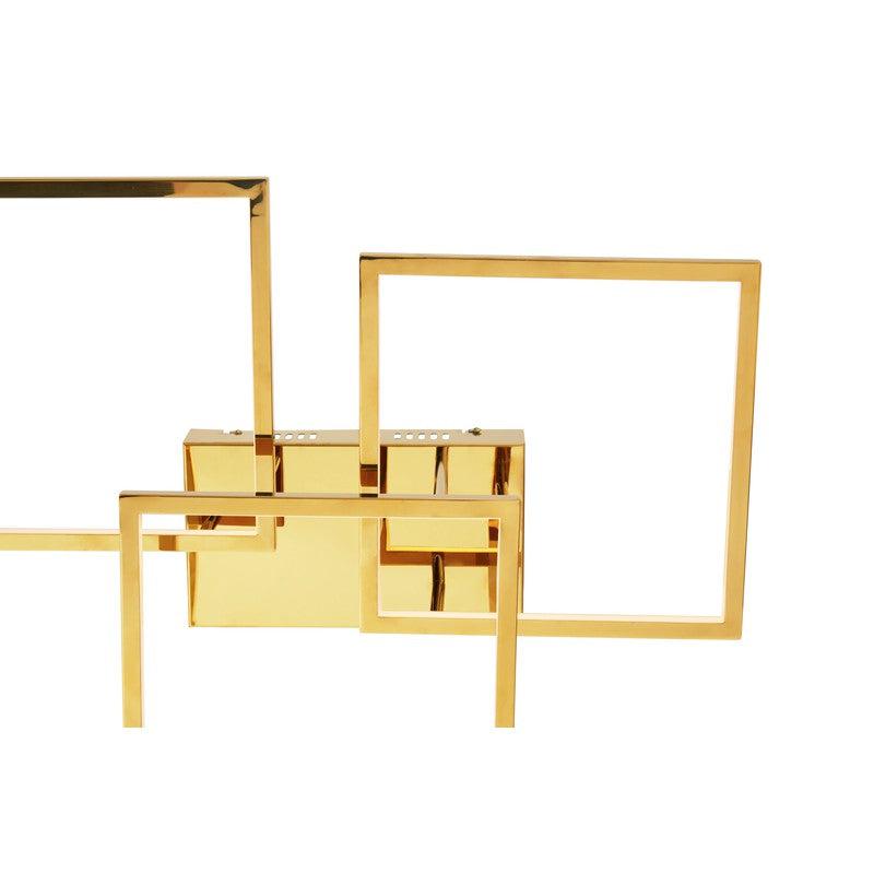 Montes 3 Square Gold Abstract Ceiling Light-Wrenford & Co.-nirohome